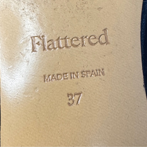 Flattered Camila Black Leather Mary Jane Flats Buckle Women's Sz 7 / EU 37 Spain - Picture 9 of 10